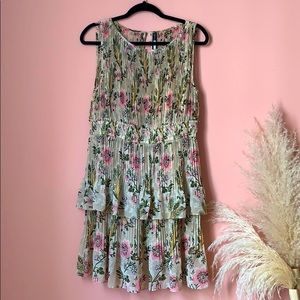 Plenty by Tracy Reese Pleated Tiered Floral Dress